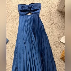 Altar'd State Strapless Blue Dress